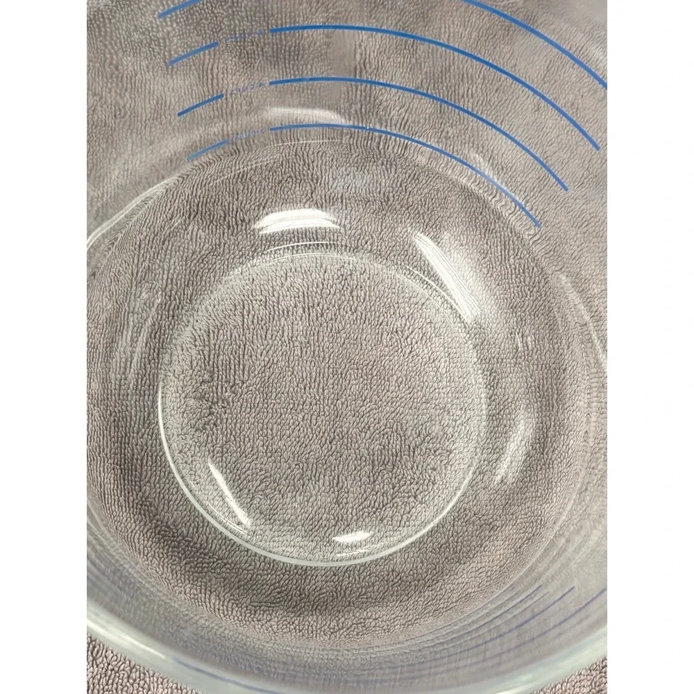 Vtg Pyrex Measuring Cup M-640 8 Cup Blue Lettering Batter Bowl
